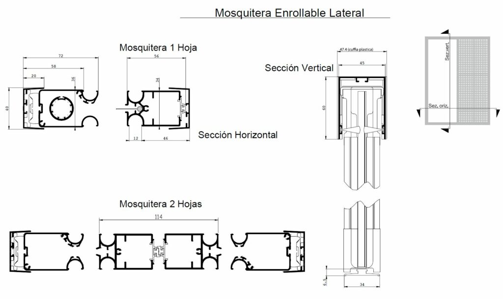 mosquitera enrollable lateral 1 hoja