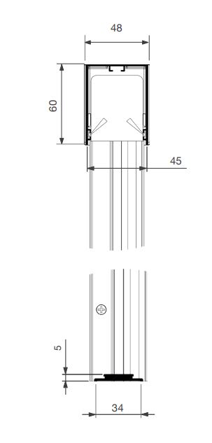 mosquitera plisada lateral para puertas 40mm