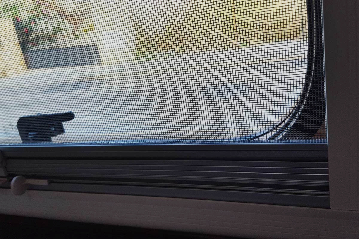 Caravan window with insect screen