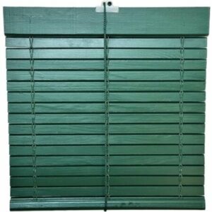 Custom-made Alicantina Green Wood Blinds