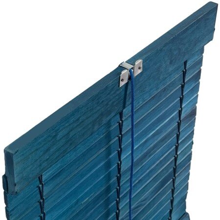 persiana alicantina madera azul rústico a medida