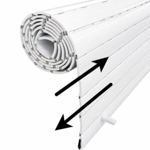 persiana cajón de aluminio exterior con lamas térmicas (sin obra)