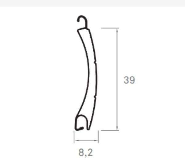 persiana enrollable de aluminio térmico curva 39mm (a medida)