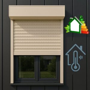 persiana cajón de aluminio exterior con lamas térmicas de alta densidad (sin obra)