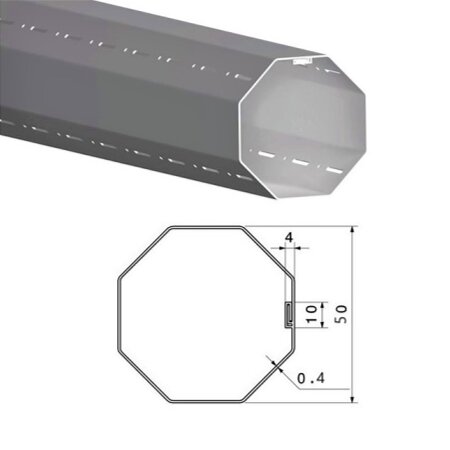 eje metálico octogonal para persiana de 60mm a medida (copia)