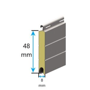 lama persiana de aluminio térmico 45mm recta