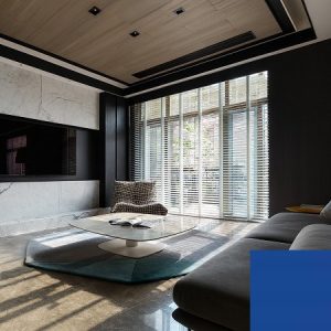 persiana veneciana de pvc indeformable azul